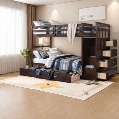 Lits peu encombrants avec rangement, lit simple en bois massif, maison familiale moderne
