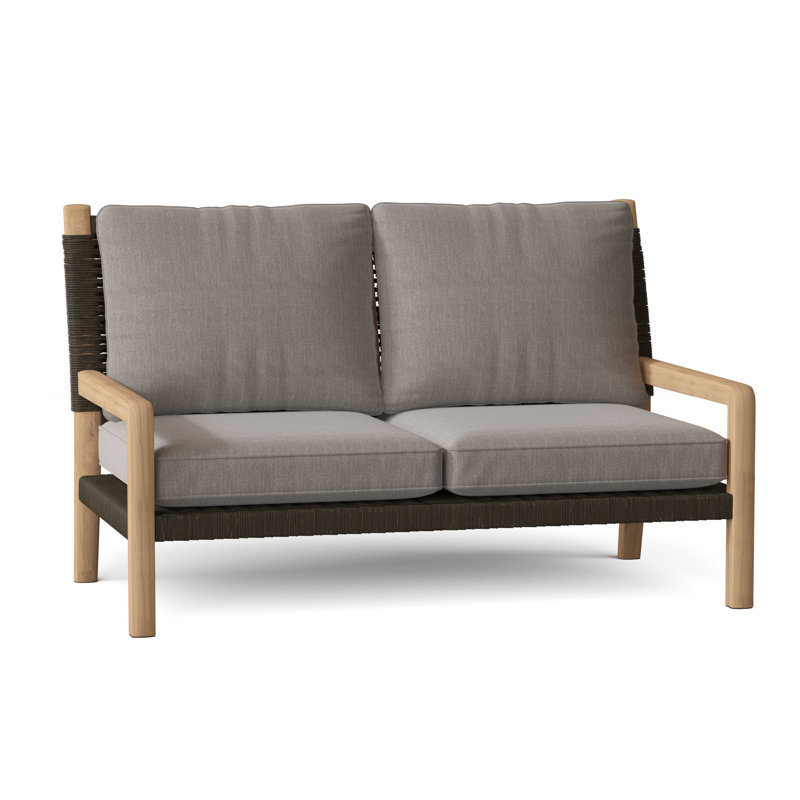 Hudson Outdoor 2 - Seat Loveseat, Hudson Charcoal Lace, Perigold Direction Dew
