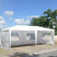 Pavillon de jardin 10 po x 20 pi avec parois latérales et fenêtres transparentes - idéal pour l'extérieur amovible en tissu imperméable