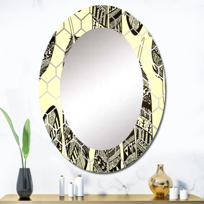Miroir mural bohémien noir
