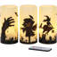 3 Pack Halloween Flickering LED Candles: Battery-Operated, Themed for Spooky Horror Decor