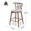 Tabouret de bar d'intérieur en bois Doria, avec revêtement, ensemble de 2-760027418