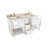Salise 61'' Double Bathroom Vanity with Marble Top-240014887-240014882