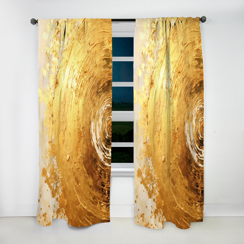 Ebullient Energy Spiral - Abstract Spirals Curtain - Velvet Room Darkening - 1 panel, 52" W x 63" L