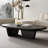 51" Modern Minimalist Double Leg Solid Wood Rectangular Coffee Tables For Living Room-573118158