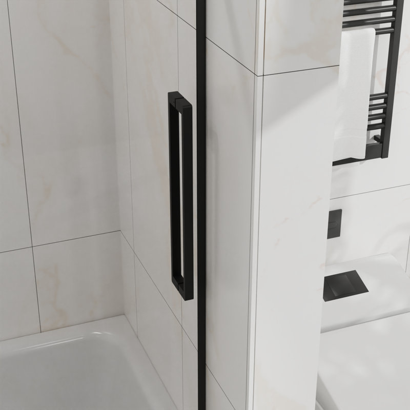 Porte de douche coulissante sans cadre modernisée en verre trempé