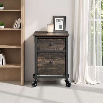 File Pedestal, Dark Oak Finish by Williston Forge