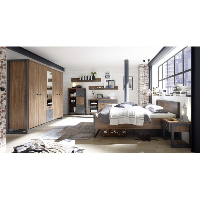 Mikel 5 Door Manufactured Wood Wardrobe
