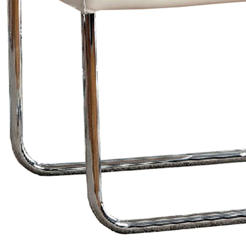 Chaise d'appoint contemporaine Lodge I, blanche, blanc