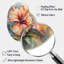 Dikili - Hibiscus asymétrique, reproduction d'art en métal de forme irrégulière-110462910