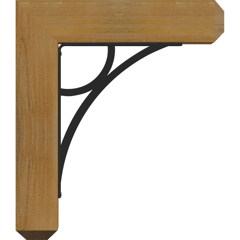 Support simple 4 "Galveston Ironcrest, H 18 po x P 15 1/2 po, Cèdre rouge de l'Ouest l 3 1/2 po x T 4 po (lisse