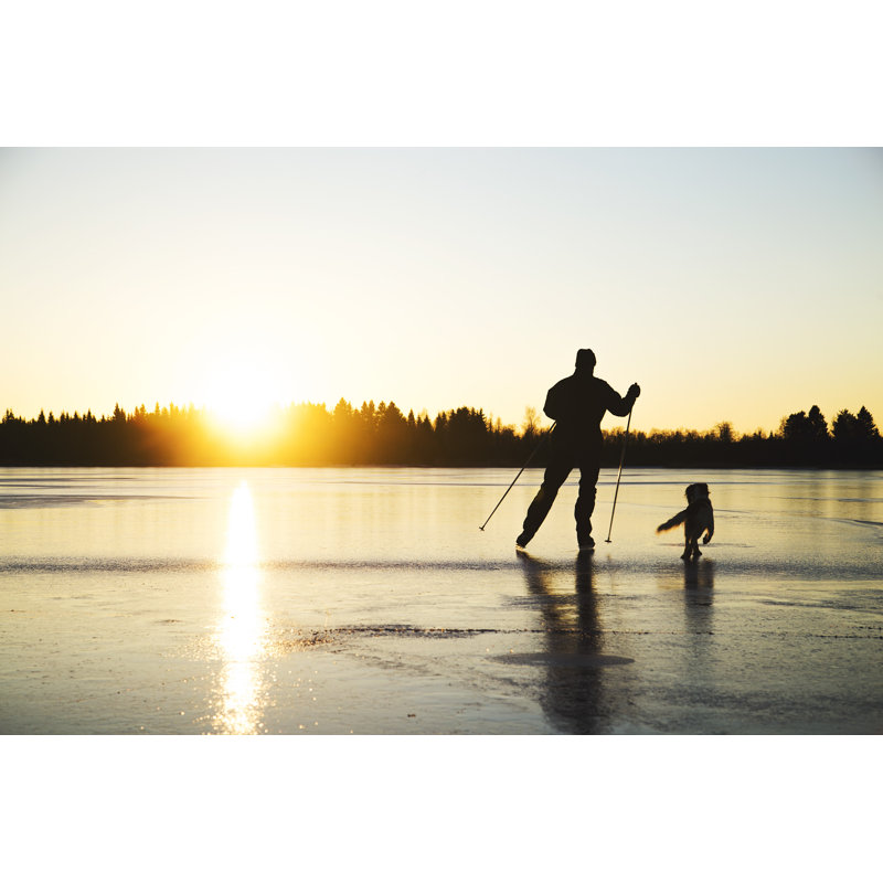 Skating On A Frozen Lake by Sundbomphoto - Wrapped Canvas Print, 30cm H x 46cm W x 3.8cm D