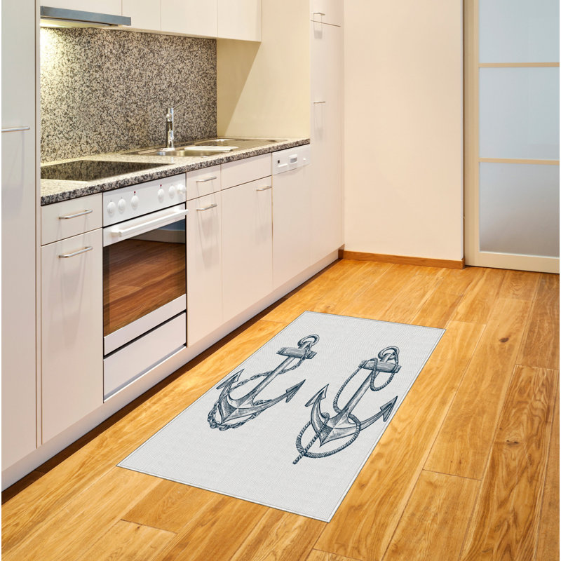 Tapis décoratif en fibres à haute densité Anchor, Rectangle— 4 pi x 5 pi 8 po