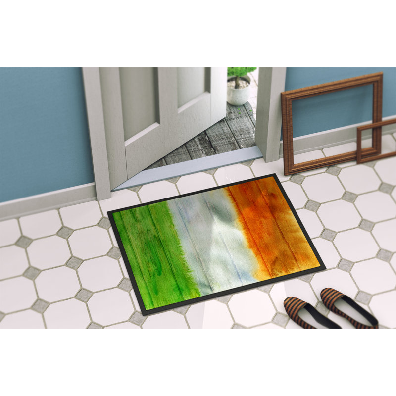 Non-Slip Striped Outdoor Doormat, 27" H x 18" W