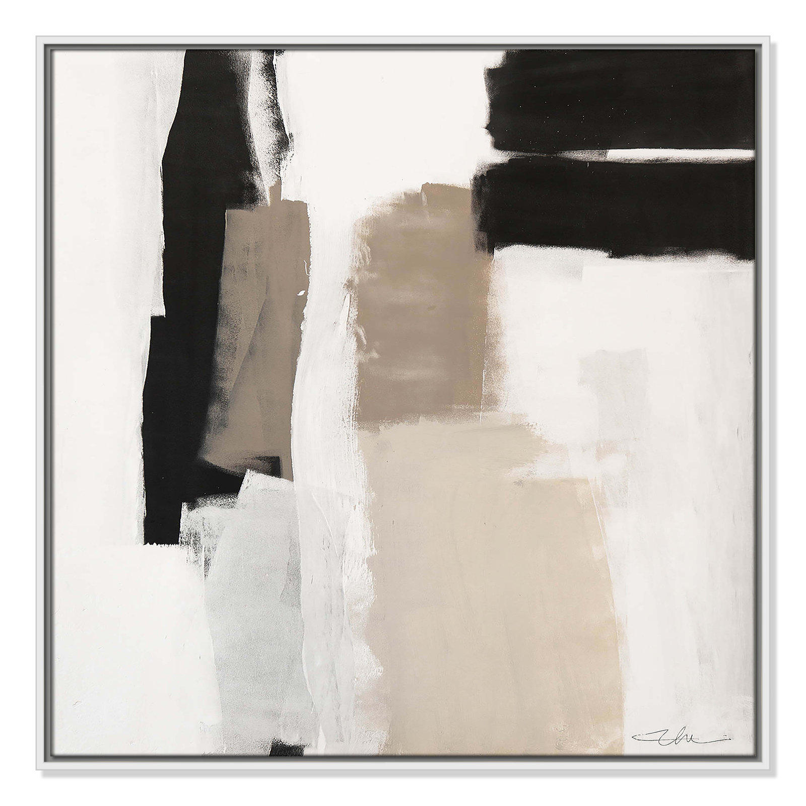 Earth Scapes II Print, 31.5" H x 31.5" W x 2" D, White Floater Framed