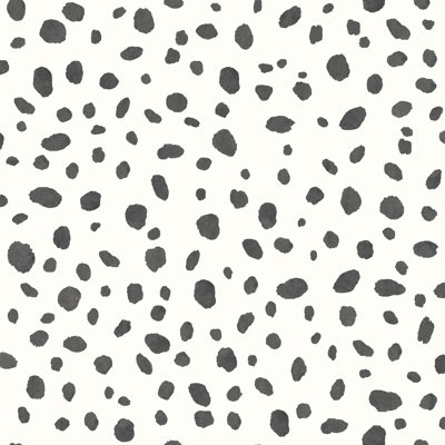 Shadan Dalmatian Spot 33' L x 20.8" W Wallpaper Roll