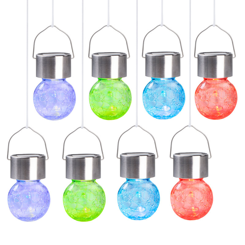 5.2'' Solar Powered Integrated LED Color Changing Outdoor Hanging Light