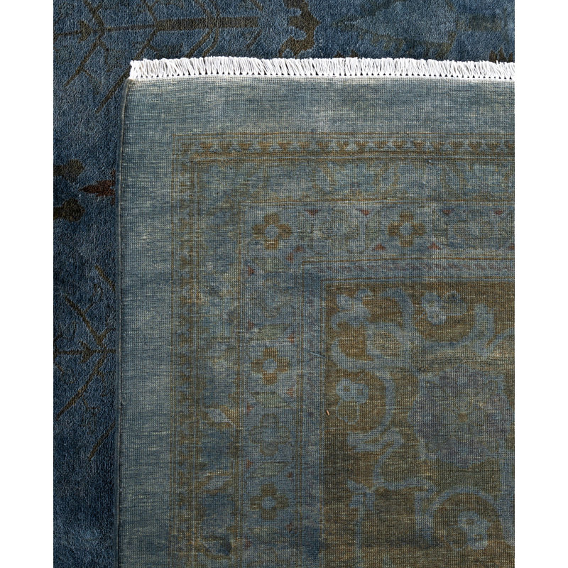 Overdyed One-of-a-Kind 12' 3" X 15' 3" Hand Knotted Area Rug