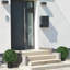 20.5'' Faux Topiary in Cement Pot,wood