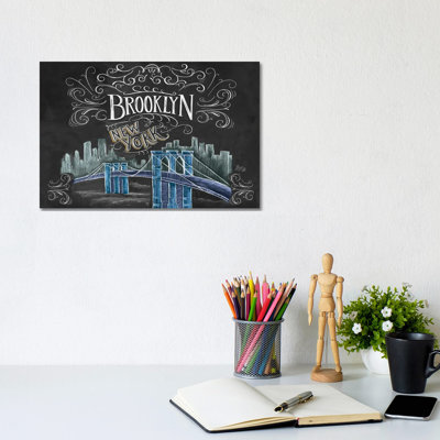 Brooklyn Bridge Ny Colour 1 Piece Wrapped Canvas Wall Art