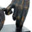 Polystone Weathered Patina Linked Hands Decorative Sculpture with Block Base and Gold Accents