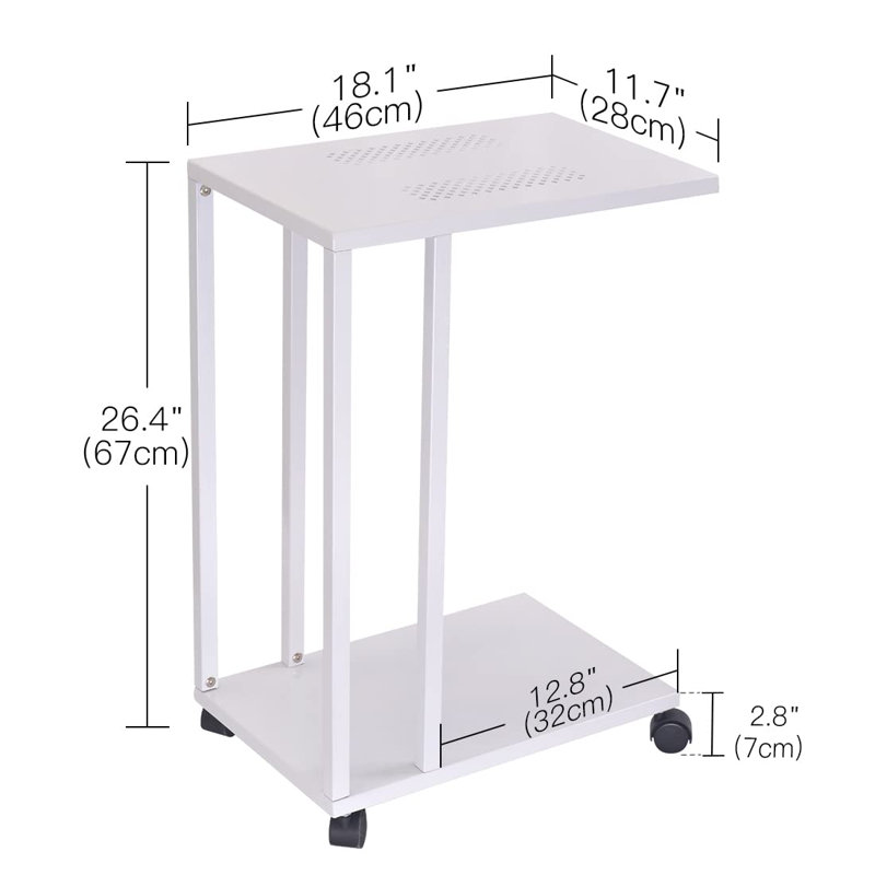 Korden C Table End Table, White