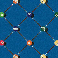 Tapis bleu à motif géométrique Sports, Rectangle 3 pi 10 po x 5 pi 4 po