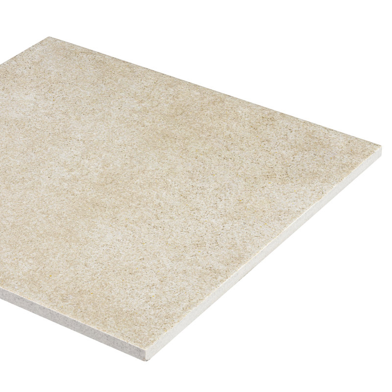 Central Station 12" x 12" Porcelain Stone Look Wall & Floor Tile, Champagne
