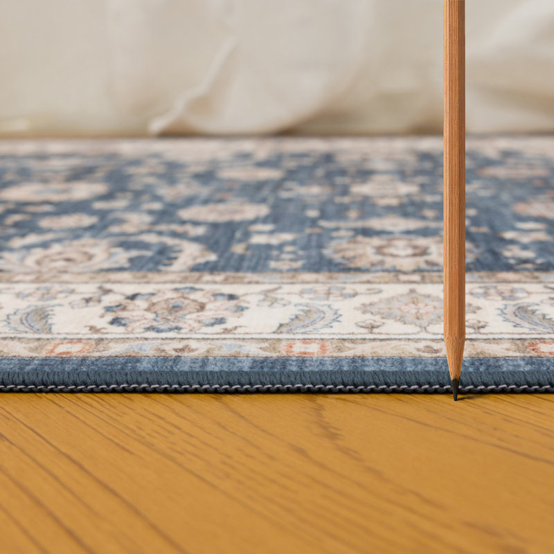 Eaglin 37A9076BC9EA478BA53534539F5F161A Navy Area Rug, 59" x 83"