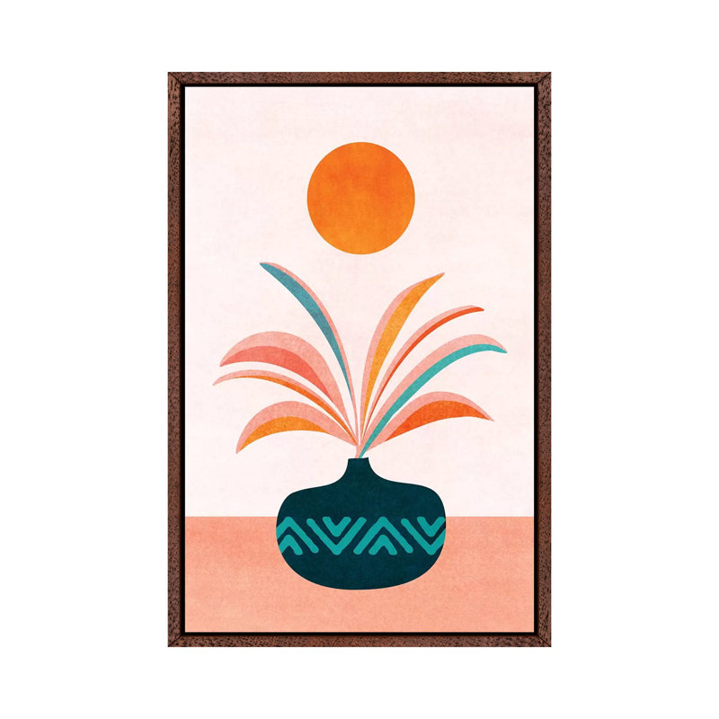 Sun Worship - Print on Canvas, 152.5 cm H x 101.5 cm W, Classic Brown Wood Framed