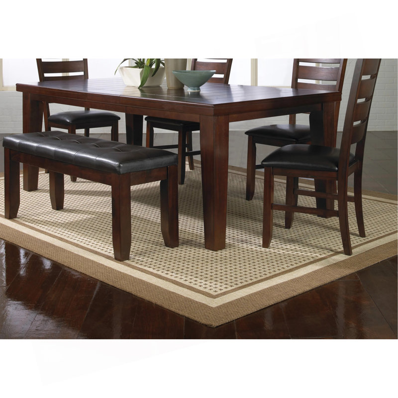Table rectangulaire de salle à manger de style contemporain 1Pc avec meubles en bois massif de 18 po