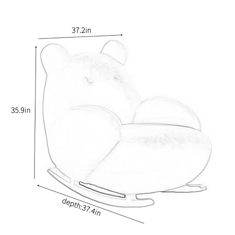 Chaise berçante décontractée, Rose