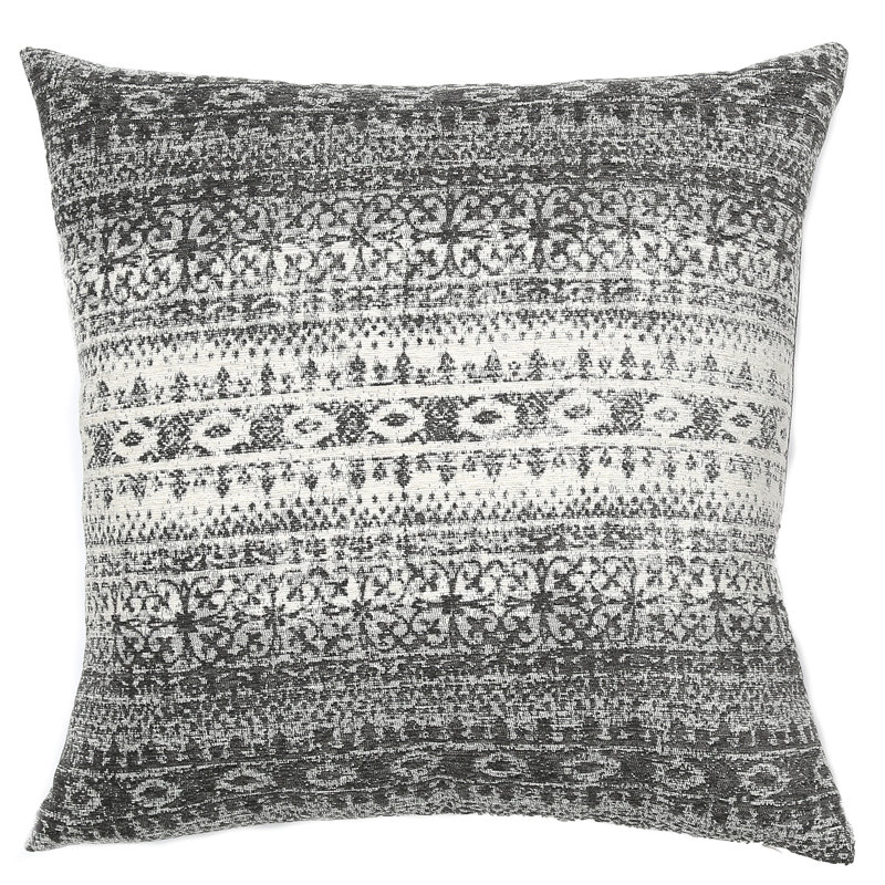 Merida Abstract Feather Throw Pillow, Gray