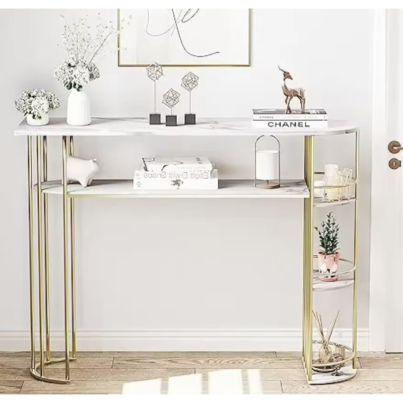Mid-Century Modern Console Table For Entryway