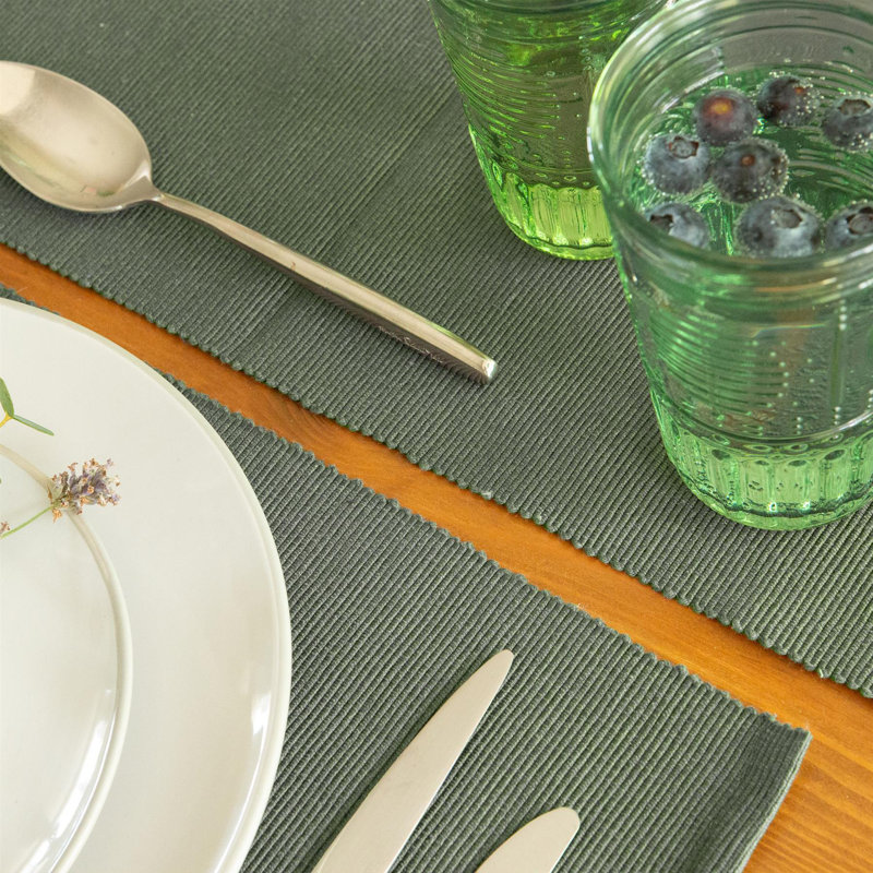 Nicola Spring - Cotton Fabric Table Runner - 48cm x 183cm, Green