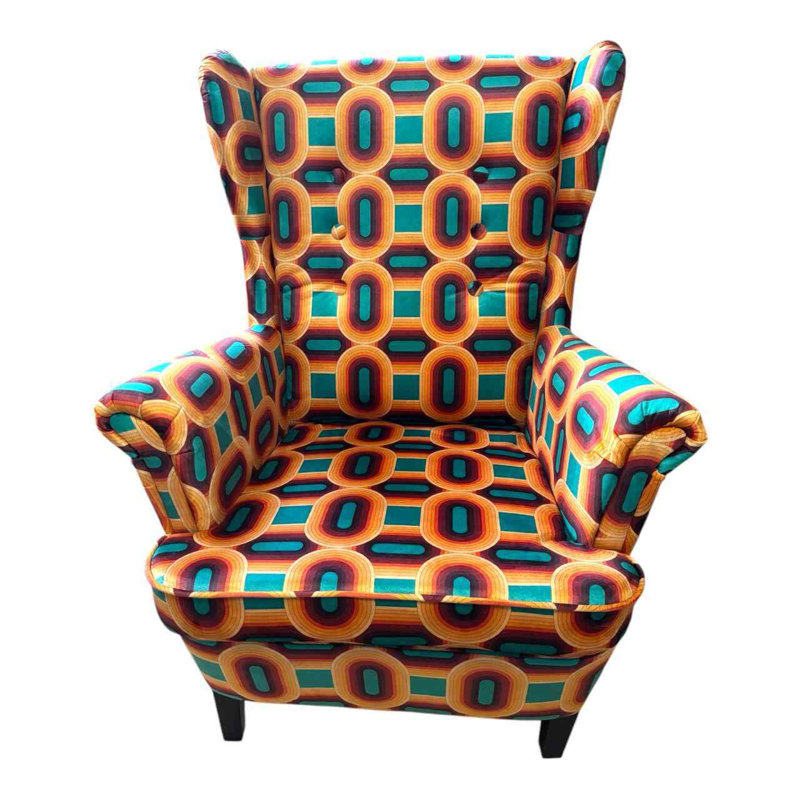 Headrick Velvet Wingback Chair