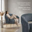 Fauteuil d'appoint moderne en velours moelleux avec pieds
