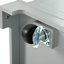 Îlot de cuisine cannelé avec armoire de rangement pour poubelle, prise de courant, support de rangement interne, îlots de cuisine roulants sur 5 roues avec 3 tiroirs, 3 supports latéraux ouverts pour poubelle de 10 gallons-2044724322