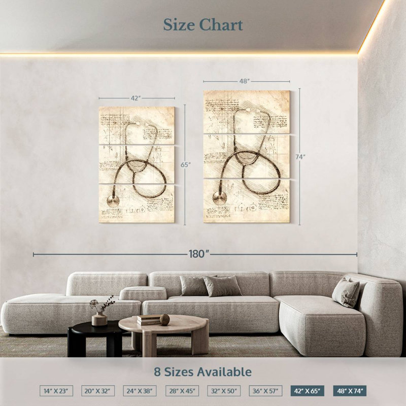 Alcaraz Stethoscope, 74" H x 48" W