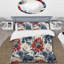 Ensemble de housse de couette damas rouge et bleu-1305070344