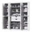 Armoire de cuisine haute Kyrrah 100% en bois massif avec portes et 2 tiroirs, tablettes réglables, armoire de rangement modulaire, l 65 po x H 71,5 po-525259682