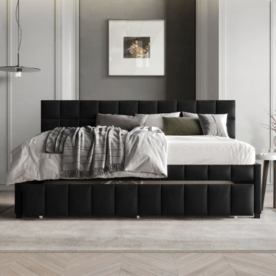 Lit de jour simple en velours avec couchette