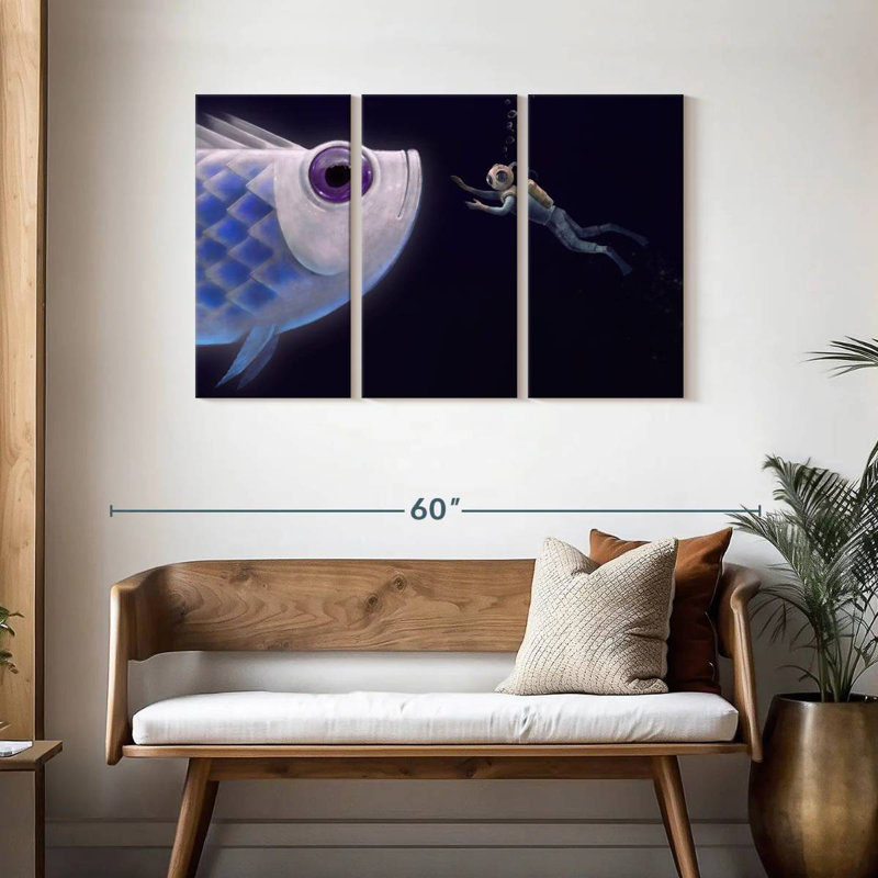Kelan Deep Sea Fish Encounter, 28" H x 45" W