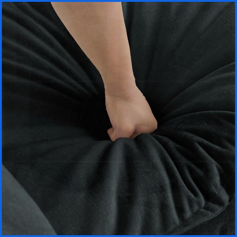 Repose-pieds Chenille, Noir