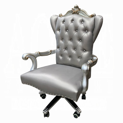 Fauteuil de bureau Versailles pivotant capitonné