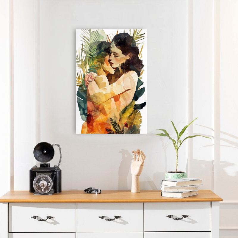 Art mural Tendre tropical, H 24 po x l 16 po