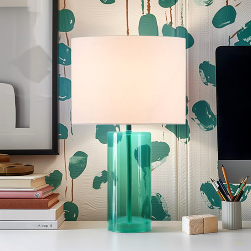 Glass Table Lamp Blue See Below