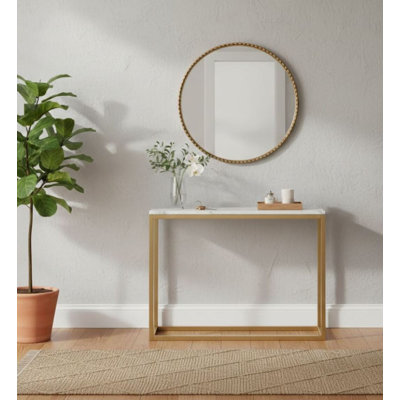 Giannia Faux Marble Console Table