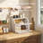 Breadbox For Kitchen Countertop Bin Bread Box Storage Airtight Container Extra Large Capacity Farmhouse Bread Box Double Layer With Diamond Pattern Windows Bread Holder Bamboo White-1243474742
