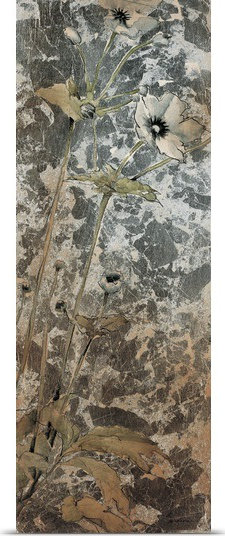 "i" par liz jarrdine-impression Slender Blossoms, H 36 po x l 12 po x P 1,25 po, Toile